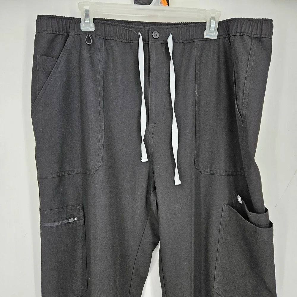 FIGS Scrub Pants Mens XXL Tall Technical Collection‎ Cairo Drawstring Black